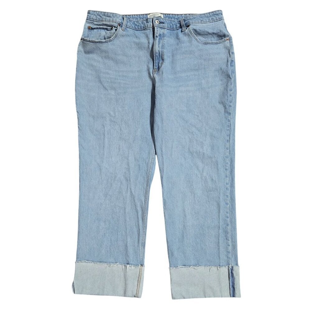 Abercrombie & Fitch 90's Relaxed Jean High Rise Curve Love Rolled Cuffs